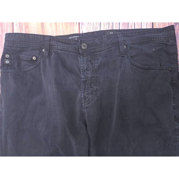 AG Adriano Goldschmeid Everett Slim Mens Jeans 38x32 Black - Picture 7 of 9